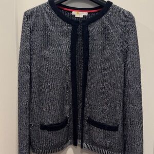 Boden navy and silver knit sweater.